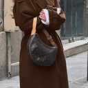 chouyatou Women's Winter Double Breasted Wool Coat Long Sleeve Notch Lapel Midi Long Winter Trench Coat with Belt (Brown, S)