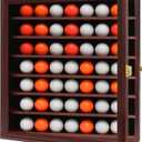 49 Golf Ball Display Case Cabinet Wall,Golf Ball Display Rack ,Golf Gift for Golf Enthusiast Collectibles with UV Protection Acrylic Door(Mahogany)