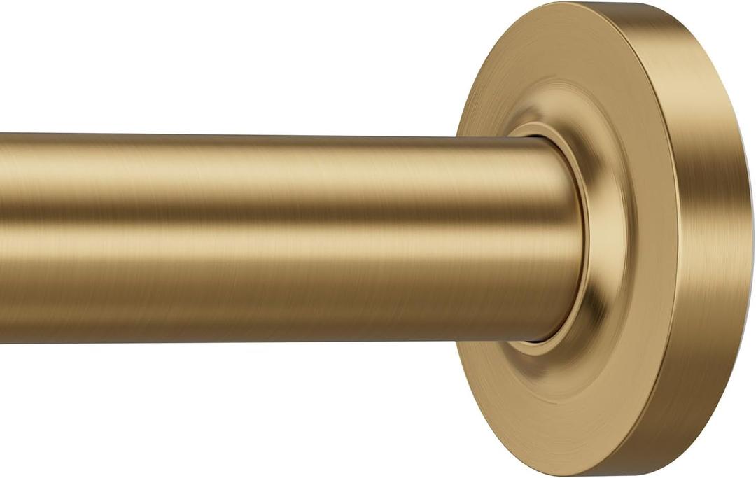 Gold Shower Curtain Rod 54-90 Inch 1"Dia Tension Curtain Rod