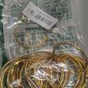 24 Pack Shower Curtain Rings,Rust Proof Shower Curtain Hooks for Bathroom,Circular Decorative Shower Curtain Rings and Hooks for Shower Rod,Metal Rings for Shower Curtain,Loose Leaf Rings(Gold)