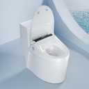 Bidet Toilet Seat,Voice Control,Auto Open,Heated Water,Elongated | Warm Air Dryer,Heated Seat,LED Temp Display,Wireless Remote,Self-Cleaning Nozzle,Night Light,Bubble Shield