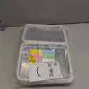 3Pcs Clear Zipper Pouches, White BIiss Plastic Bins for Organizing, Hard Clear Hard Shell Zipper Case Makeup Bag & Travel Organizer for Home Storage Cosmetics, Puzzles, 10 x 8 x 2.4 Inch