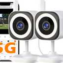 5G Outdoor/Indoor Security Camera,1080P Baby Monitor Cameras for Bedroom/Elder/Dog/Pet Camera,IP66 Waterproof,Night Vision, Motion Detection, Alarm Siren, Two-Way Talk, SD/Cloud -2Pack