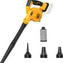 DeForce Electric Leaf Blower Cordless for Dewalt 20V Max Battery, 4 in 1 Blower, 3 Speed Modes, 190 MPH, Battery Powered Leaf Blower w/Extended Tube for Leaves, Lawn Care, Patio(Bare Tool Only)