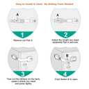6 Pack Vmaisi Multi-Use Adhesive Straps Locks - Childproofing Baby Proofing Cabinet Latches for Drawers, Fridge, Dishwasher, Toilet Seat, Cupboard, Oven,Trash Can, No Drilling (White) (6)