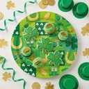 168pcs St Patricks Day Paper Plates Napkins St Patricks Day Decorations for Irish Disposable Party Tableware Set Party Supplies Serve 24 Guests