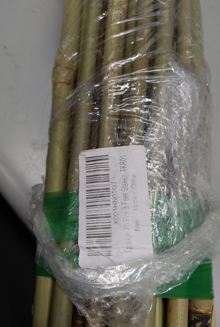 50 Pcs Bamboo Stakes for Plant 6 Feet (70.8 inch), Garden Bamboo Plant Stakes for Plants Support, Climbing Plants, Tomatoes, Sunflowers, Beans, Potted Plants, Trees