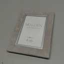 Malden International Designs 4x6 Gray Suede Picture Frame Quality PS Moulding Silver