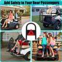 10L0L Golf Cart Rear Seat Grab Bar - Heavy Duty Safety Grab Bar w/Triangle Reflector for Rear Seat Passenger Security, Universal for Yamaha EZGO Club Car