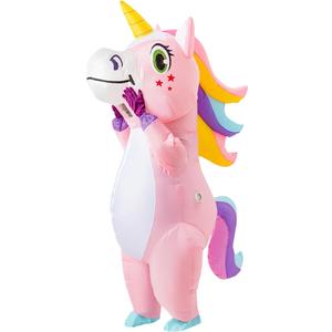 Spooktacular Creations Inflatable Costume Adult, Full Body Riding a Unicorn Blow Up Costume for Halloween Inflatables Party