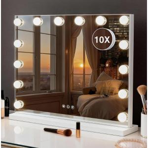 Vanity Makeup Mirror with Lights, 20.5"x15.7" , White