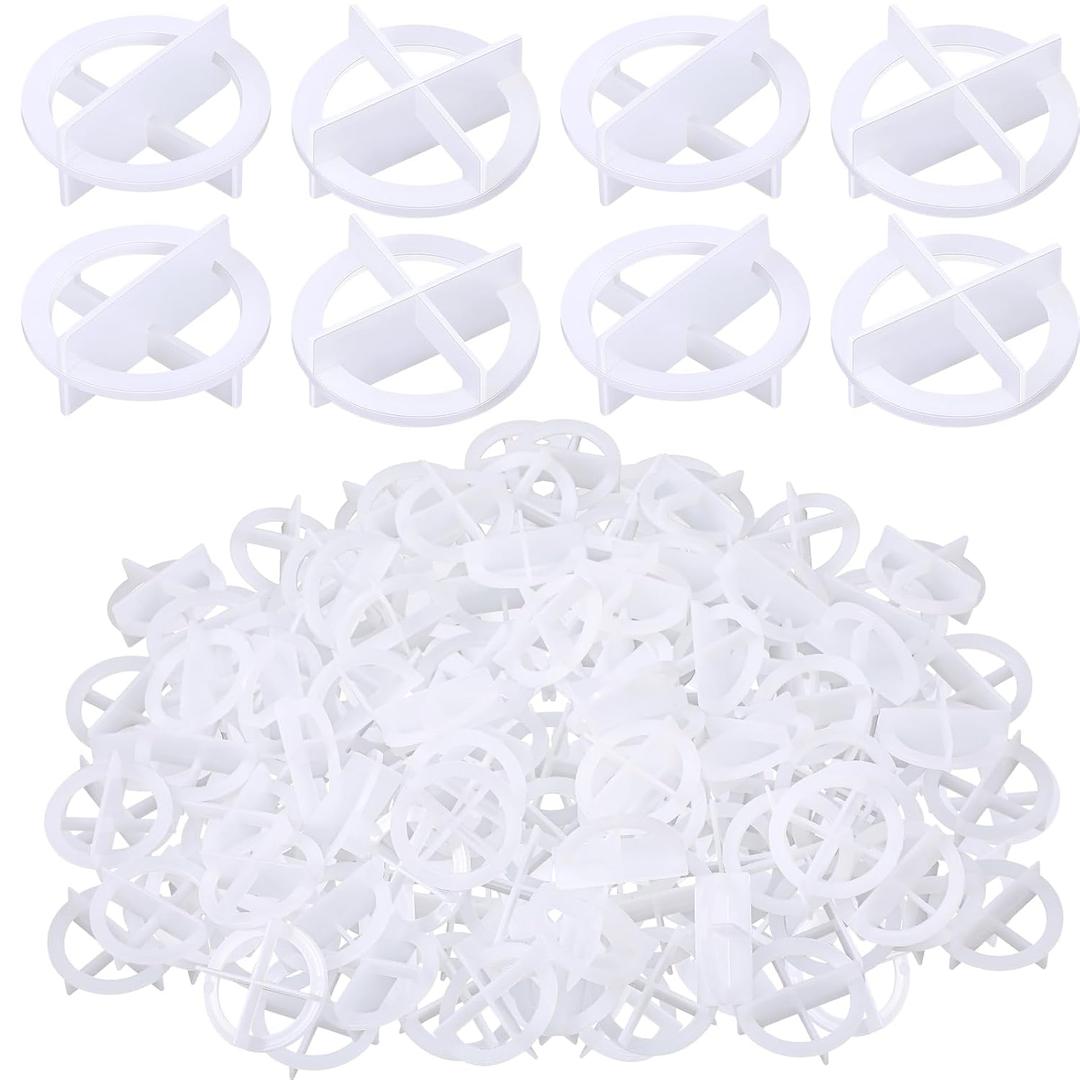 Nuanchu 500 Pcs 1/32"(1mm) Tile Spacers Removable Cross Ceramic Spacers Corner Separators Reusable Wall Floor Construction Tool Plastic Leveling Clips for Various Types of Tile Leveling (White)