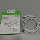 Belkin BoostCharge Braided Lightning Cable - 6.6ft/2M - MFi Certified Apple iPhone Charger USB to Lightning Cable 6ft - iPhone Cable - iPhone Charger Cable - Apple Charger - USB Phone Charger - White