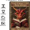 3 x Art Decoration I Read Books Tin Sign Dragon Book Vintage Art Wall Decor Sign for Man Cave Garage Home Wall Decoration 8.00x12.00"