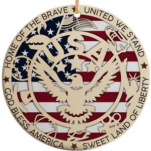 2025 Christmas Ornament  USA Bald Eagle Ornament, Patriotic Holiday Tree Decoration, American Pride Keepsake Gift