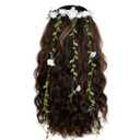 Sucrain Flower Headpiece for Women, Fairy Floral Headband Flower Crown Hair Accessories for Wedding Princess Renaissance Cosplay (1 Count (Pack of 1), White)