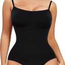 Shapewear Bodysuits for Women - Tummy Control Square Neck Bodysuit Seamless Full Body Shaper Going Out Top XL