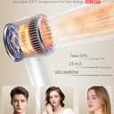 Hair Dryer, AI Smart 160000 RPM High-Speed Brushless Motor Plasma Ion AI Blow Dryer with Diffuser for Fast Drying, Professonal 4Temp/3Speed Thermo-Control Lightweight AI Hairdryer for Women Men Travel (White)