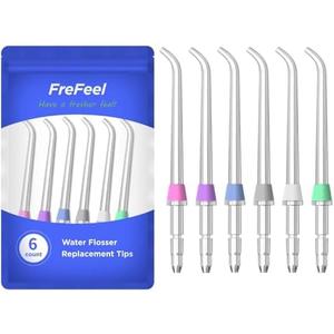 Replacement Heads for Waterpik, Replacement Picks for Water Pik Water Flosser (6 Classic Jet Tips)