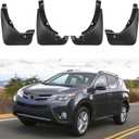 BDFHYK Mud Flaps Splash Guards PP and PTO Front & Rear Side Mud Guards Compatible with Toyota RAV4 2006-2012 3th gen with OEM Fender Flares 4 Pcs Black