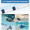 getlstub 12FT Telescopic Pool Pole, Heavy Duty Aluminum Extension Pole 3.3-12 FT for Above Ground & Inground Pools, Fits Skimmer, Net, Brush & Vacuum Heads
