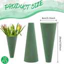 Dandat 20 Pcs Floral Foam Tree Cones Dry Wet Flower Foam Blocks Green 3.15 x 7.87 Inches for Flower Arrangements Florist Wedding Birthday Garden Cemetery Vase Plant Decorations