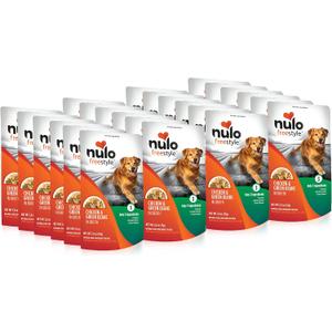 Nulo Freestyle Chicken & Green Beans in Broth Real Meat Dog Food Topper, 2.8 Ounce (Pack of 24) BBD: 11-13-25