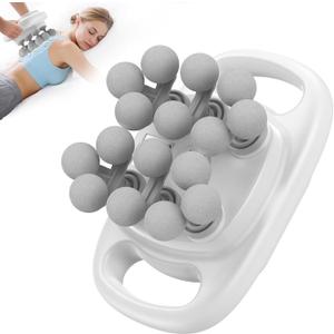 FEIERDUN 16-Head Massage Gun Set, Deep Tissue Percussion Massager with 8 Modes & 50 Intensities, Portable Quiet Muscle Massage Gun for Legs, Waist, Back, Neck, Buttocks Muscles Pain Relief, White