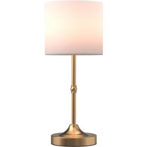 YYXGOOB Cordless LED Table Lamp,Portables Fabric Shade Desk Lamps, Rechargeable Battery Powered Lighting, Dimmable Light for Dining Room, Bedroom, Bedside, Night Light, Balcony (Gold)
