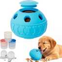Frozen Treat Dispensing Dog Toys, Enrichment Licking & Puzzle Feeder, Sturdy Rubber Interactive Dog Toys, Dog Chew Toy for Happy, Cool Pups - Reduces Anxiety, Easy to Clean(Blue)