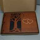 Giiffu Wooden Family Scrapbook Album, DIY Photo Memory Book with Family Tree Design, 100 Pages Personalized Scrapbooking Album, Gift for Mothers Day, Baby Shower & Family Keepsake