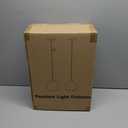 2 Pack 7.2-Inch Globe Pendant Lights, Mid Century Brushed Nickel Pendant Light Fixtures, Globe Pendant Lights Kitchen Island with Milk Glass Shade Hanging Fixture for Dining Room Bulbs not Included