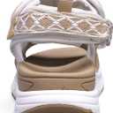 WateLves Womens Wide Orthopedic Diabetic Sandals Summer Walking Hiking Water Outdoor Sandals with Adjustable Strap Comfortable Plantar Fasciitis Arch Support (Brown)