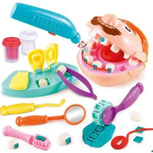 Kids Little Dentist Play Dough Set Toy Doctor Drill and Fill Playset Playdough Toy Set