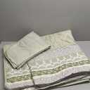 WONGS BEDDING Boho Quilt Set King Size, Sage Green Bohemian 3 Pieces Quilt Sets, Lightweight Bedspread Coverlet Bedding Set for All Season (104"x90")