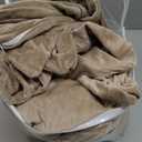 Sectional Couch Covers for 4-Piece Seat Cushion Velvet Separate L Shape Couch Cover Stretch Sofa Slipcover with 2 Pieces Pillowcases Furniture Protector (Sofa 3 Seater + 1 Chaise, Tan)