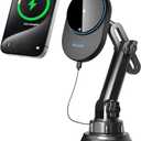 Miracase for Magsafe Car Mount Charger, 15W Fast Charging Cup Holder Phone Holder Wireless Magnetic Charger with Heat Dissipation System Only Fit iPhone 16/15/14/13/12 Series