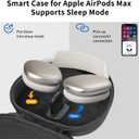 Case for Apple Airpods Max 2/ Airpods Max Headphones, Hard Portable Carry Travel Cover Storage Bag with Silicone Ear Pad Case/Ear Cups Cover/Headband Covers Accessories for AirPods Max, Black