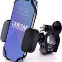 Metal Bike & Motorcycle Phone Mount for Any Smartphone (iPhone 16 Pro Max/e, Galaxy S25). Unbreakable Handlebar Cell Phone Holder for Bike, Scooter, Bicycle Phone Mount, x10 to Safeness & Comfort