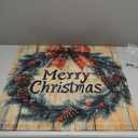 Merry Christmas Dishwasher Magnet Cover,Rustic Wooden Kitchen Decor Waterproof Refrigerator Magnet Appliance Cover Protector,23Wx26H Inches