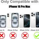 MOWIME Compatible with iPhone 16 Pro Max Case with Wrist Strap, Cute Floral Flower Shockproof Soft TPU Protective Cover for Women Girls, Slim Anti Scratch Case for iPhone 16 Pro Max 6.9 Inch, Black