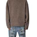 mnml Men's Tonal Grain Knitted Hoodie - Brown, S