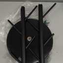 Coat Rack with Natural Marble Base, Metal Freestanding Coat Rack with 8 Hooks, 3 Adjustable Size Sturdy Coat Tree for Bags, Coats, and Hats for Entryway, Hallway, Bedroom, Office, Black