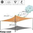 Outdoor Sun Shade Sail Canopy, 10' x 14' Rectangle Shade Cloth Patio Cover - UV Resistant Sunshade Fabric Awning Shelter for Deck Yard Garden Carport (Sand Color)