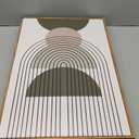 Drsoum 16x24in Large Boho Wall Art Green Sage Decor Framed Wood Modern Bohemian Abstract Geometry Canvas Prints Ready to Hang for Bedroom