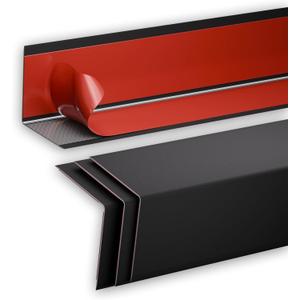 4Pcs 36" Metal Corner Protectors, Aluminum Self-Adhesive Corner Guards, for Edge Protection & Decoration on Walls, Furniture, Cabinets, Kitchen Islands (Black, 36"x0.7"x0.7")