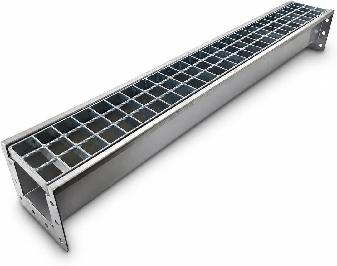 Stainless Steel Channel Drain and Grate 39.4*6*5 in, Trench Drain