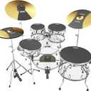Evans Soundoff Drum Mute Pads - Full Box Pad Set - Mutes Pack - 3 Cymbals, 4 Tom/Snare, & 1 Bass - Great for Silencing Acoustic Kits to Practice - Fusion - 8-Pack
