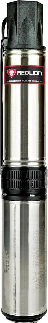 Red Lion RL12G10-2W2V Submersible Well Pump, 1 HP, 2-Wire, 230V, 12 GPM | For 4" or larger wells, Dependable performance for depths to 280', Steel casing with thermoplastic discharge, 14942404