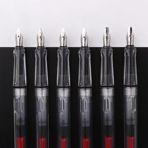 Vctitil 6-Piece Calligraphy Fountain Pen Set - Art Ink Pens with Flower Bodies, Flat Tips, Tibetan & Arabic Letter Designs (0.7mm, 1.1mm, 1.5mm, 1.9mm, 2.5mm, 2.9mm)